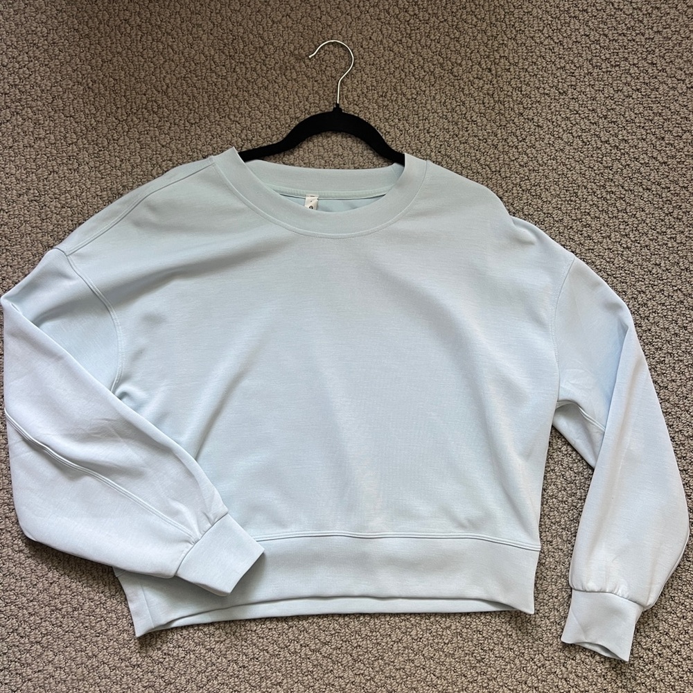 lululemon athletica Light Blue Crewneck Sweatshirt